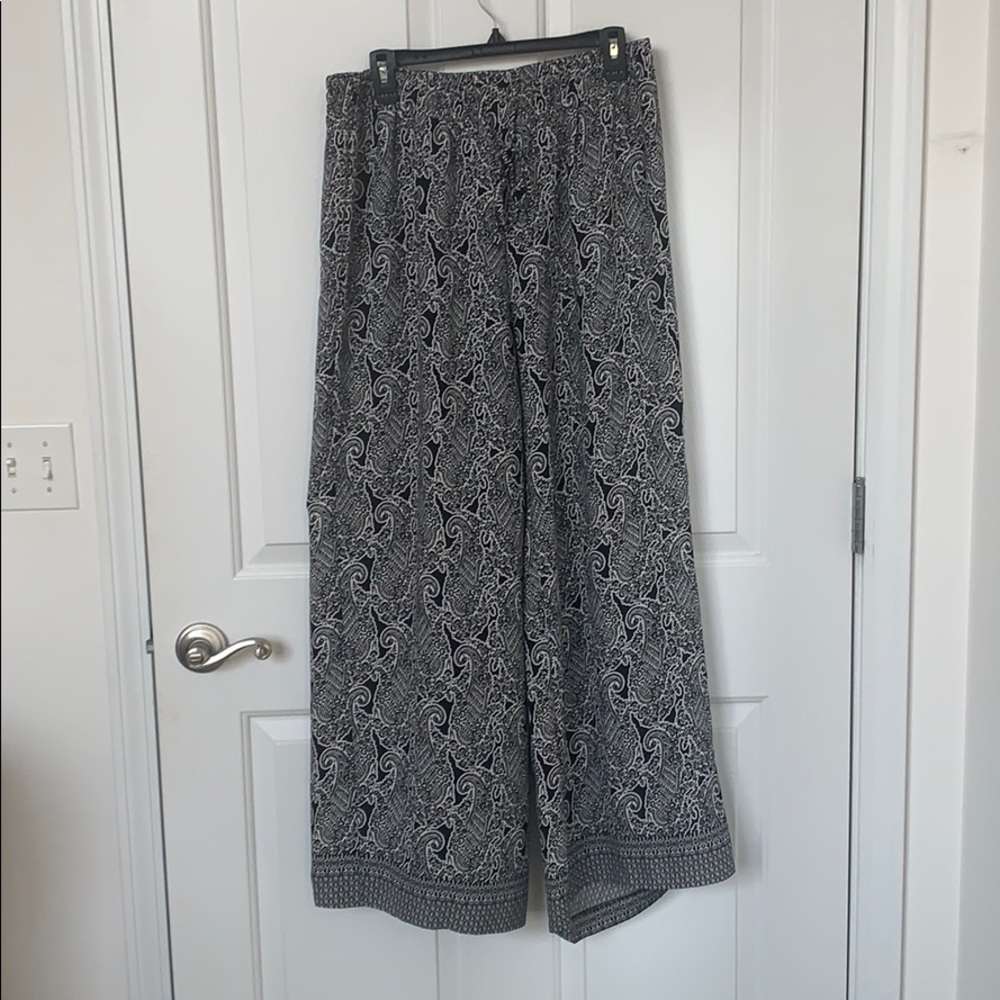 Bohemian style wide leg pants
